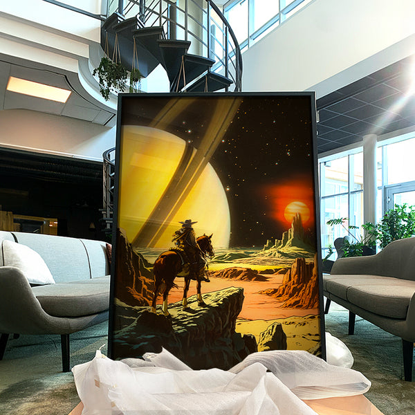 Cosmic Cowboy [Best Seller] – Western Space Gallery Wall Art by