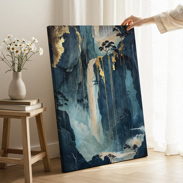 Gold Falls Canvas [Best Seller] – Japanese Gold Waterfalls