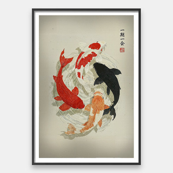 【andrea&co.】ダメージアートジャケット【yukko】 Ichi-go ichi-e [Best Seller] – Japanese Koi Fish Gallery Wall Art