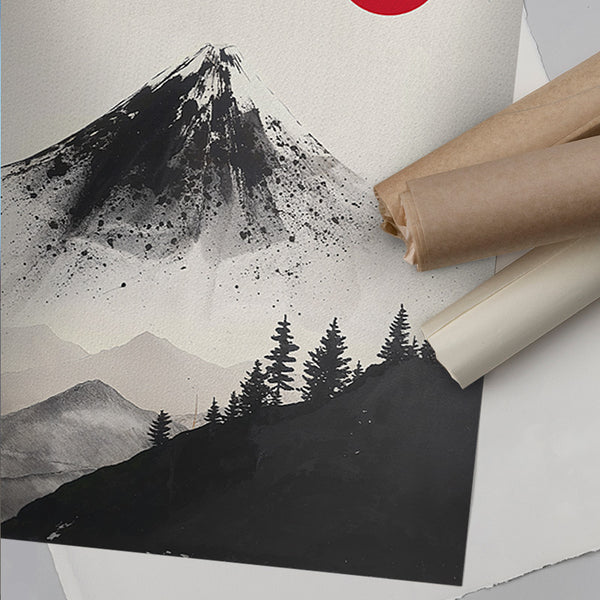 Peak In Quiet [Best Seller] – Japanese Red Sun Landscape Gallery