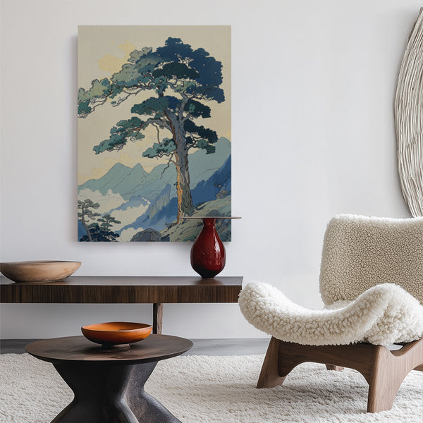 Rooted In Time Canvas [Best Seller] – Japanese Pine Tree Landscape