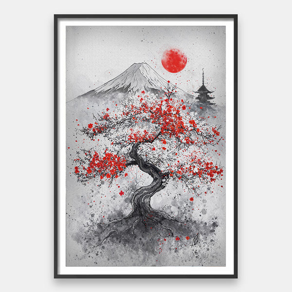 Roots Hold Fast - Japanese Blossom Wall Art – Andy okay