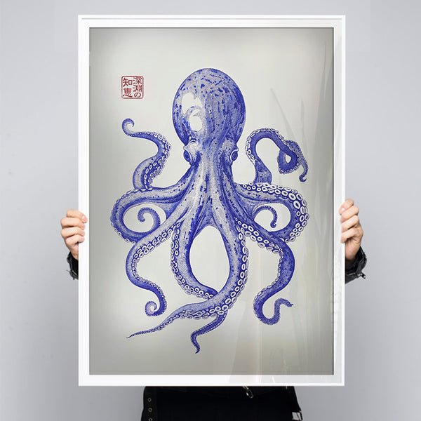 Shin En No Chie [Best Seller] – Japanese Octopus Gallery Wall Art