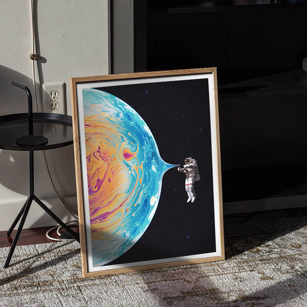 New World [Best Seller] – Astronaut Gallery Wall Art by Enkel Dika