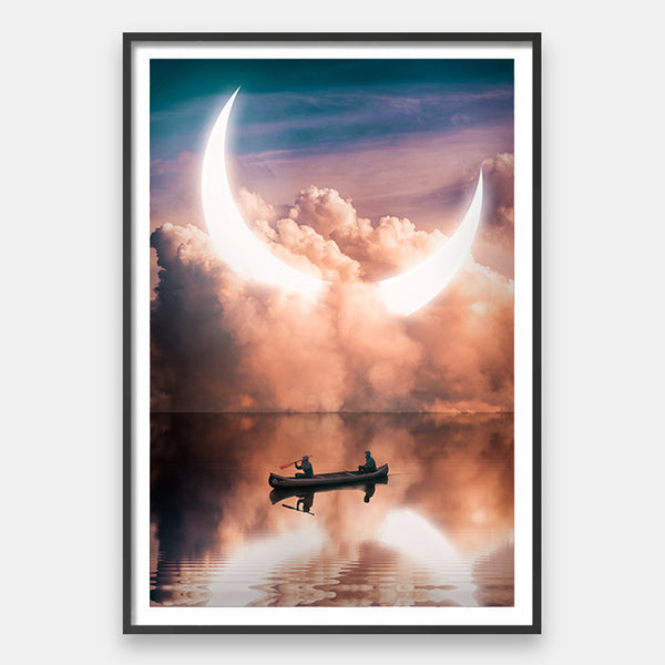 Let There Be Light – [Top Rated] Moon Gallery Wall Art by Herri