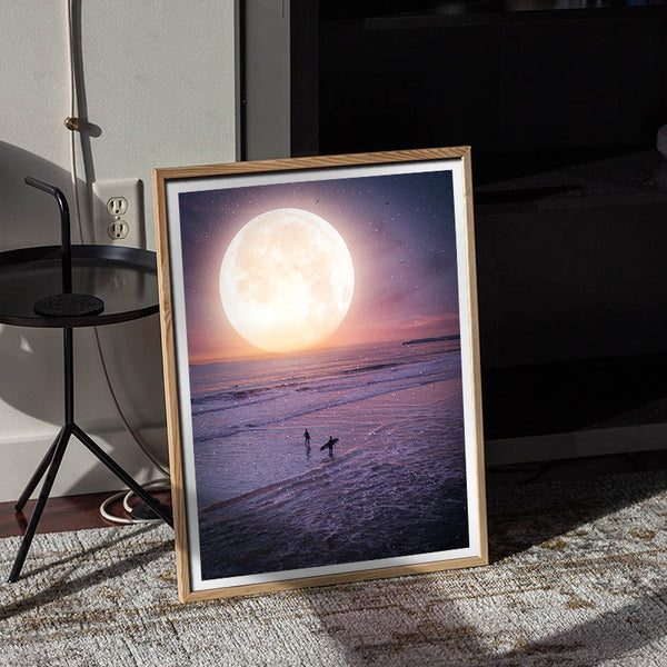 Moonlight Night – Surreal Moon Wall Art by Egzon Muliqi | Surf