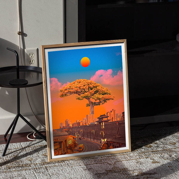 Bonsai City [Best Seller] – Japanese Gallery Wall Art | Futuristic