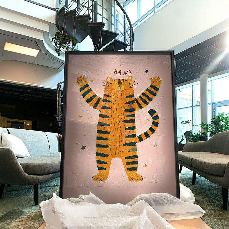 A Friendly Roar [Best Seller] – Cute Tiger Wall Art Print for Kids