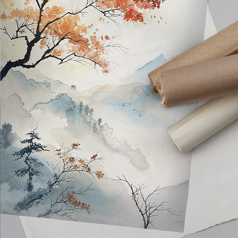 A Light Pause [Best Seller] – Japanese Ink Wash Autumn Landscape