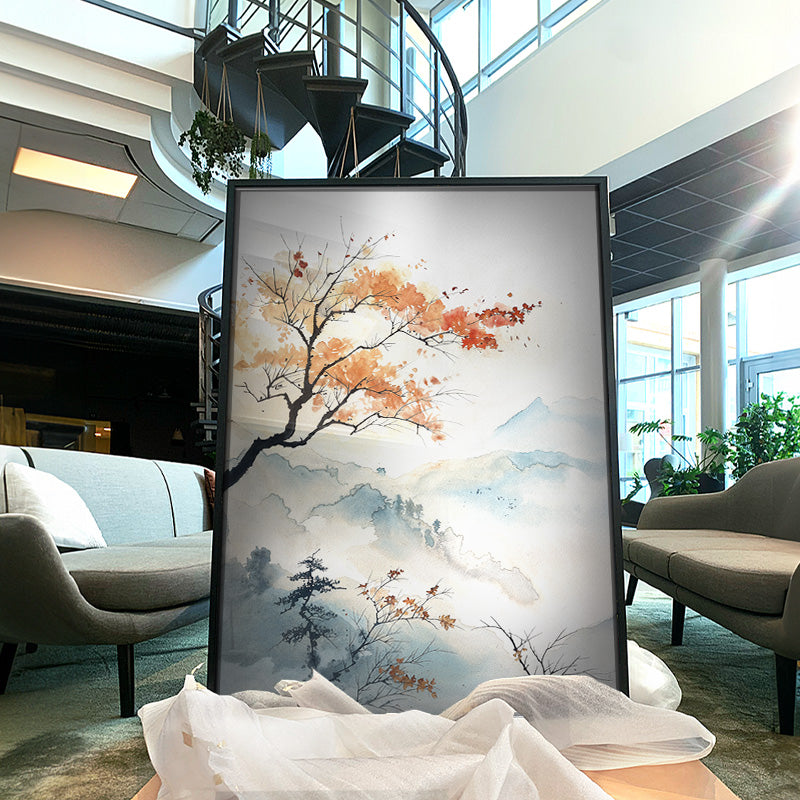 A Light Pause [Best Seller] – Japanese Ink Wash Autumn Landscape