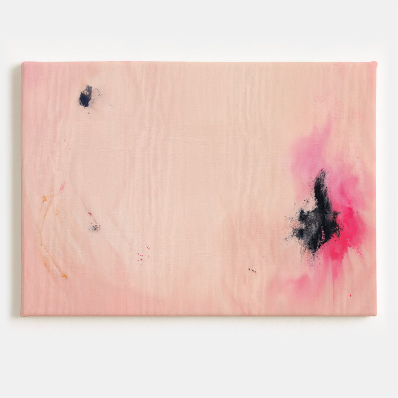 A Soft Collision Canvas – Contemporary Abstract Art Pink and Black ...