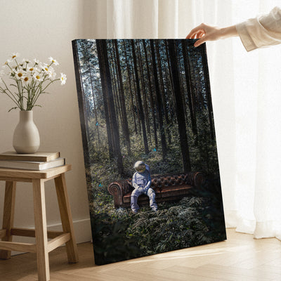 Astronaut in the Forest Canvas