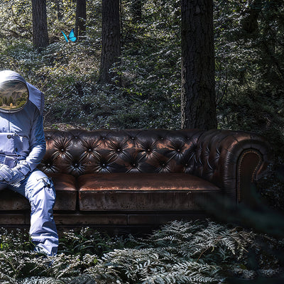 Astronaut in the Forest Canvas