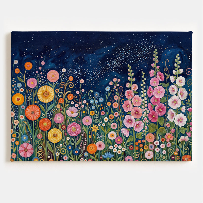 Midnight Garden Bloom Canvas [Best Seller] – Japanese Modern