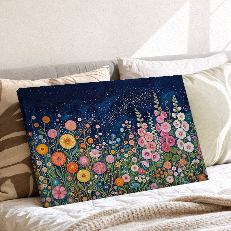 Midnight Garden Bloom Canvas [Best Seller] – Japanese Modern