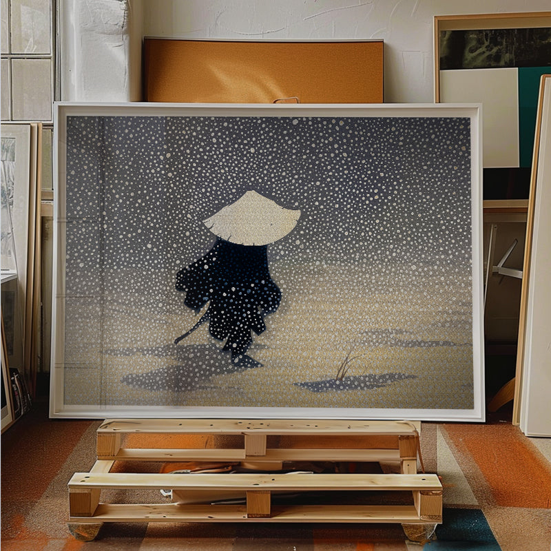 Footsteps In Silence - Japanese Winter Solitude Print – Andy okay