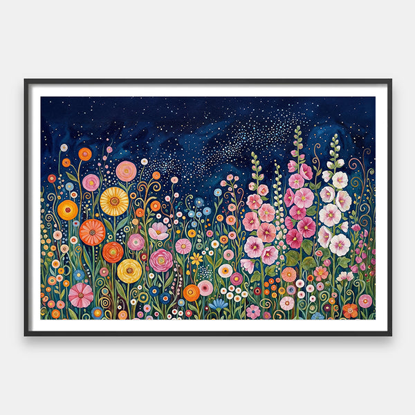 Midnight Garden Bloom [Best Seller] – Japanese Modern Floral