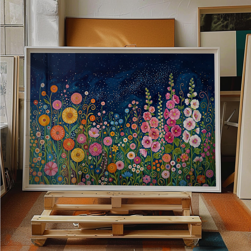 Midnight Garden Bloom [Best Seller] – Japanese Modern Floral