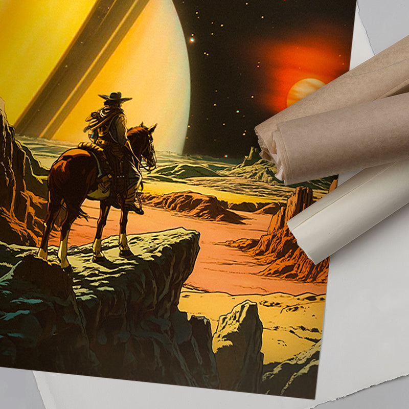 Cosmic Cowboy [Best Seller] – Western Space Gallery Wall Art by