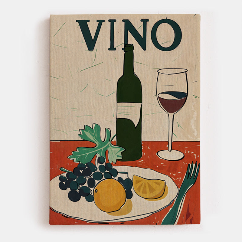 Dinner With Wine Canvas [Best Seller] – Wine Still Life Canvas