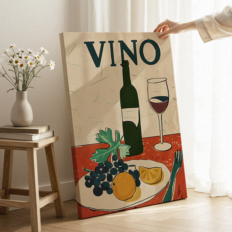 Dinner With Wine Canvas [Best Seller] – Wine Still Life Canvas