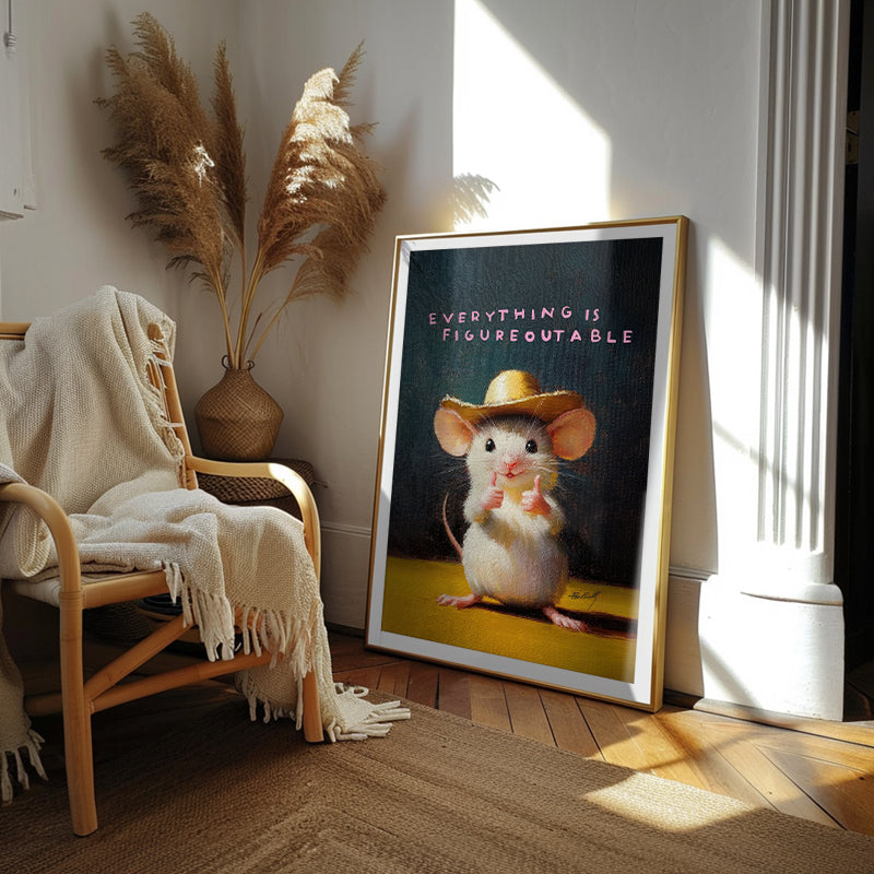 Figureoutable Wall Art - Motivational Mouse Painting – Andy okay