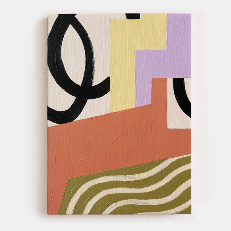 Form Meets Flow Canvas – Modern Abstract Wall Art Geometric Shapes with ...
