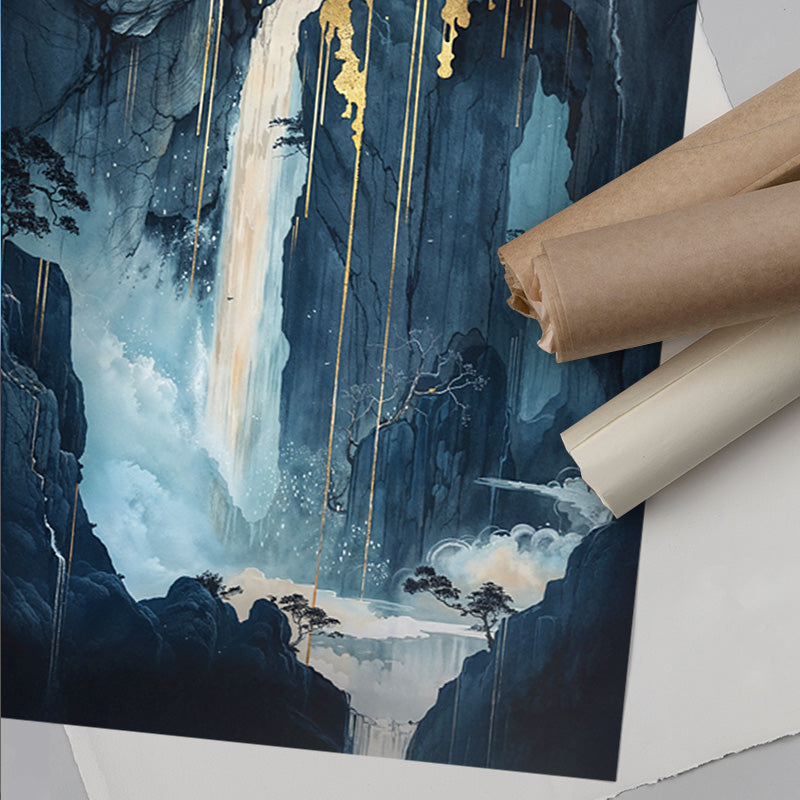 Gold Falls [Best Seller] – Japanese Gold Waterfall Landscape