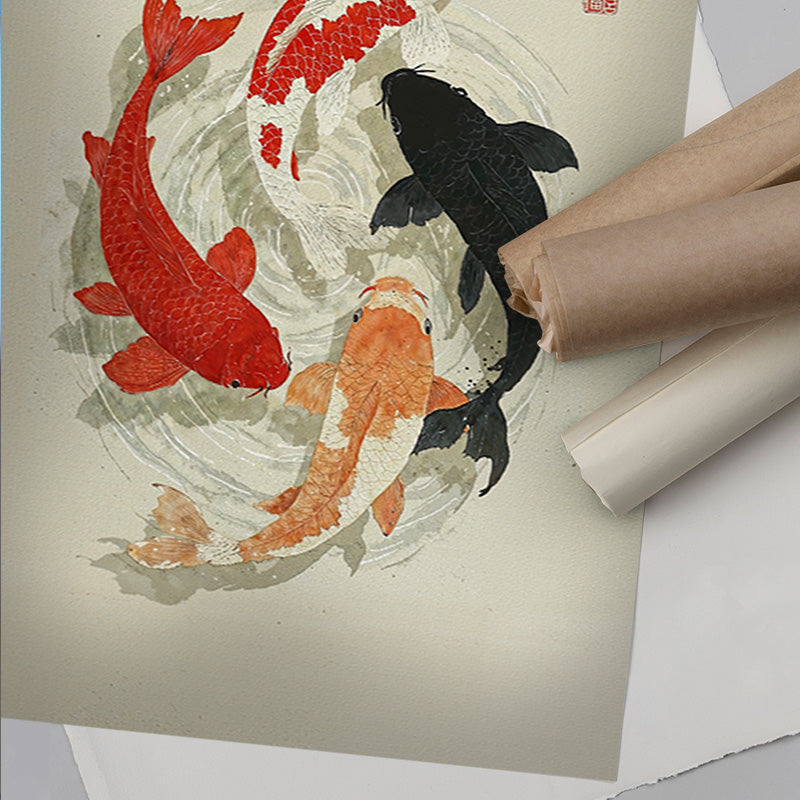 Ichi-go ichi-e [Best Seller] – Japanese Koi Fish Gallery Wall Art