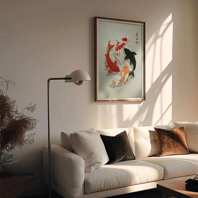 Ichi-go ichi-e [Best Seller] – Japanese Koi Fish Gallery Wall Art