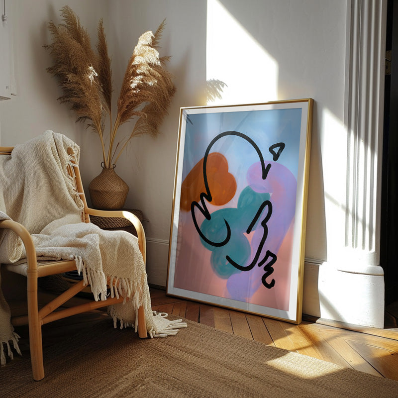 Loops That Return – Contemporary Abstract Painting with Looping Lines ...