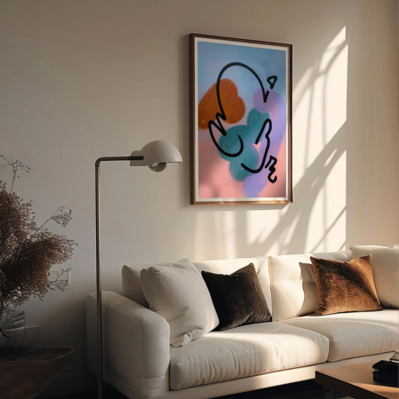 Loops That Return – Contemporary Abstract Painting with Looping Lines ...