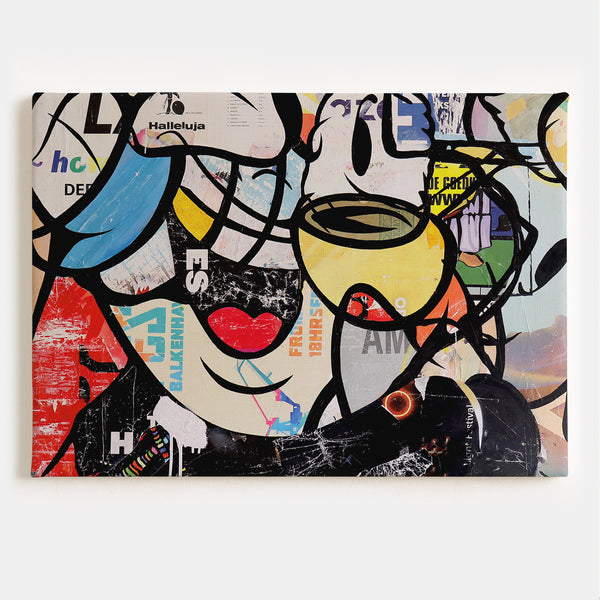 Wild Thoughts Canvas - Bold Pop Art Collage Piece – Andy okay
