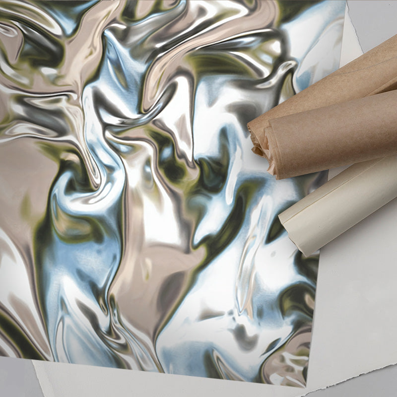 Mirror World – Abstract Metallic Wall Art with Liquid Chrome