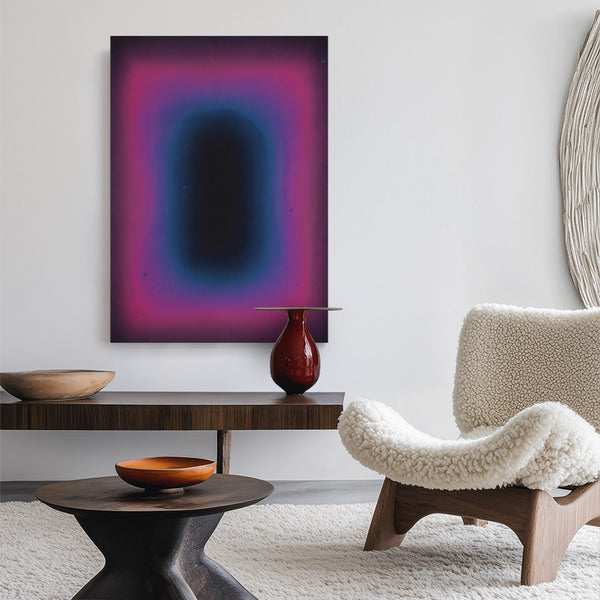 Neon Pulse Canvas – Abstract Neon Wall Art with Pink and Blue Gradient ...