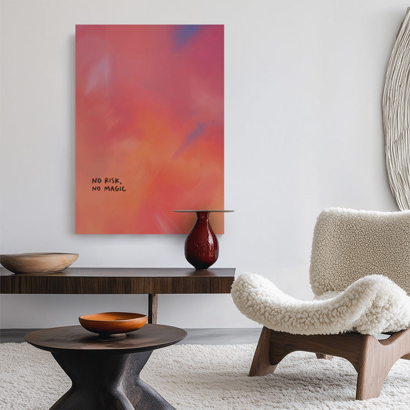 No Risk No Magic Canvas – Modern Motivational Canvas Art No Risk