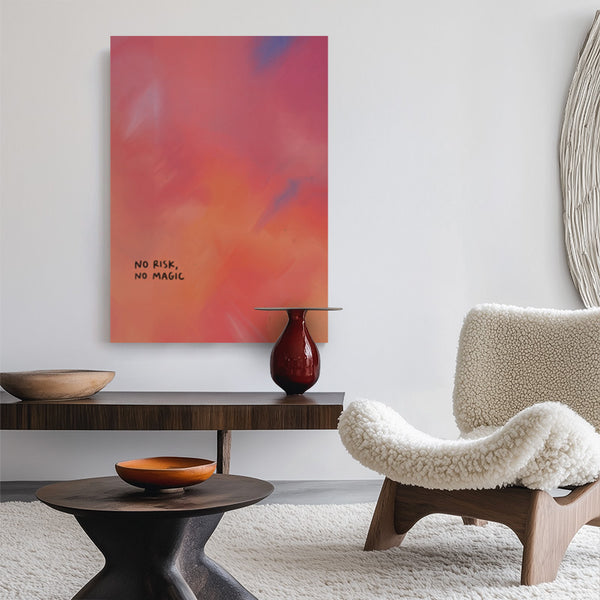 No Risk No Magic Canvas – Modern Motivational Canvas Art No Risk No ...