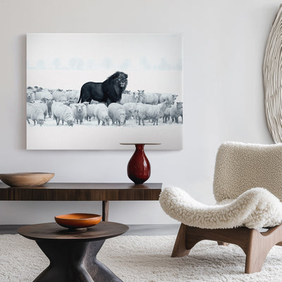 Lion Among Sheep Canvas 