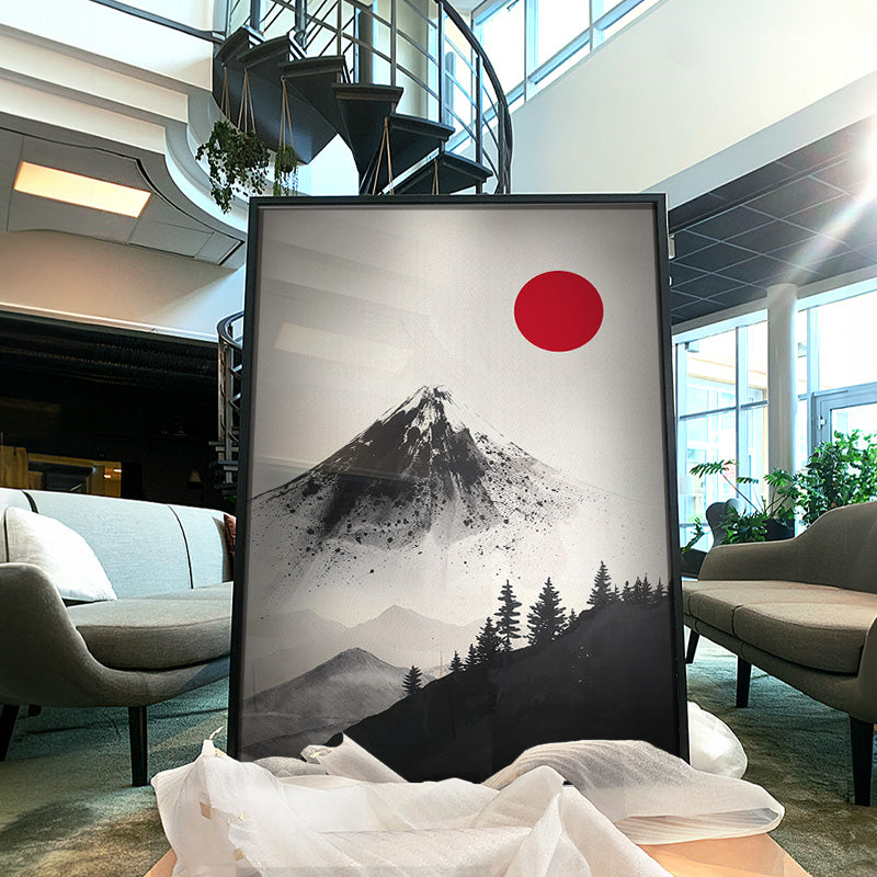 Peak In Quiet [Best Seller] – Japanese Red Sun Landscape Gallery
