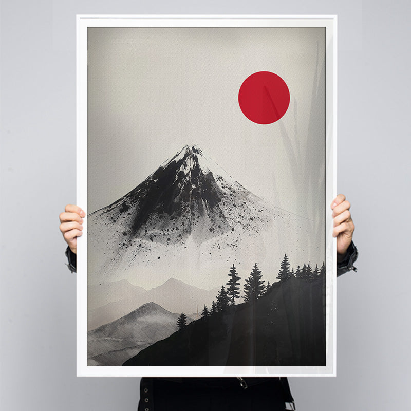 Peak In Quiet [Best Seller] – Japanese Red Sun Landscape Gallery