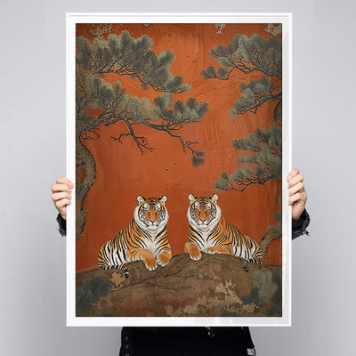 Power Couple [Best Seller] – Japanese Tiger Landscape Gallery Wall