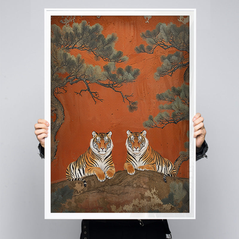 Power Couple [Best Seller] – Japanese Tiger Landscape Gallery Wall