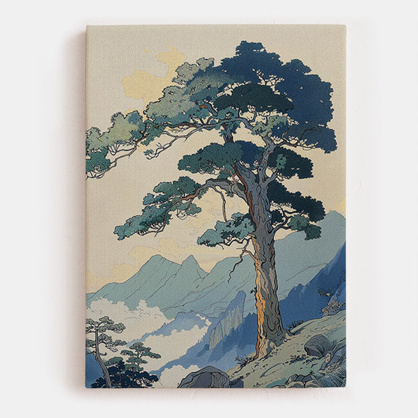 Rooted In Time Canvas [Best Seller] – Japanese Pine Tree Landscape