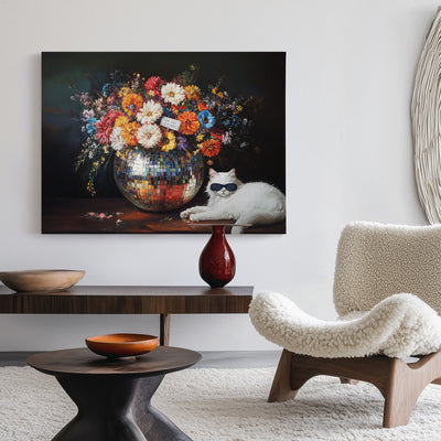 Cool Cats Live Here Canvas