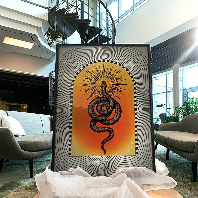 Serpent Of Light [Best Seller] – Japanese Snake Gallery Wall Art