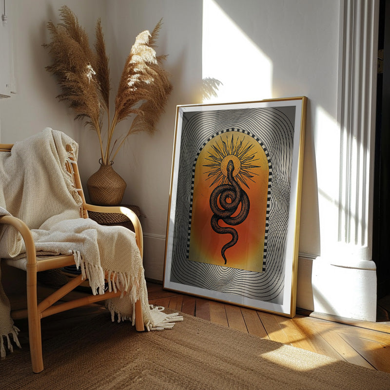 Serpent Of Light [Best Seller] – Japanese Snake Gallery Wall Art