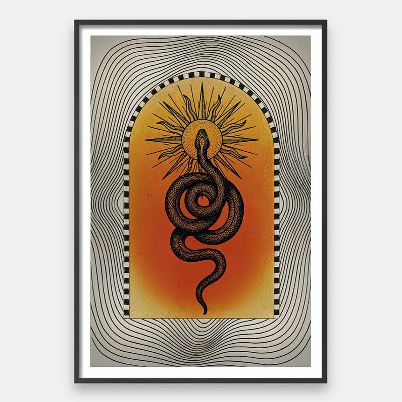 Serpent Of Light [Best Seller] – Japanese Snake Gallery Wall Art
