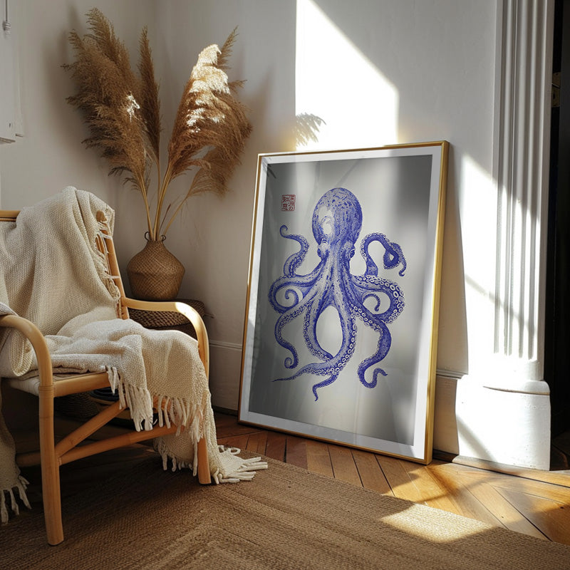 Shin En No Chie [Best Seller] – Japanese Octopus Gallery Wall Art