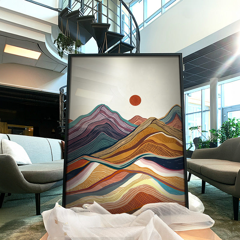 Sun Over Silence - Boho Mountain Landscape Print – Andy okay
