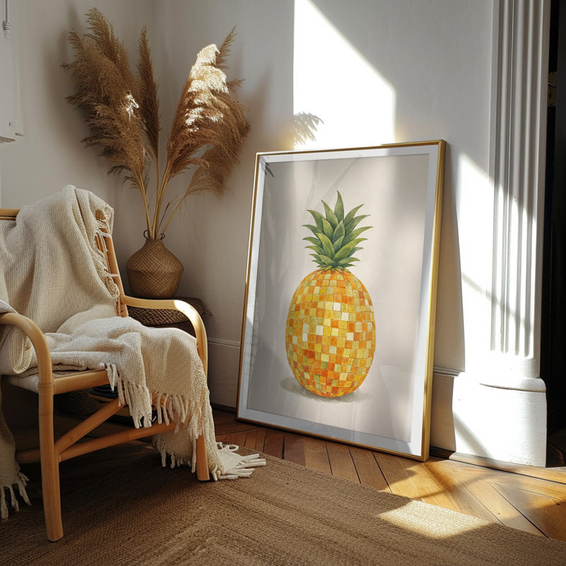 The Happy Pineapple [Best Seller] – Pineapple Discoball Wall Art